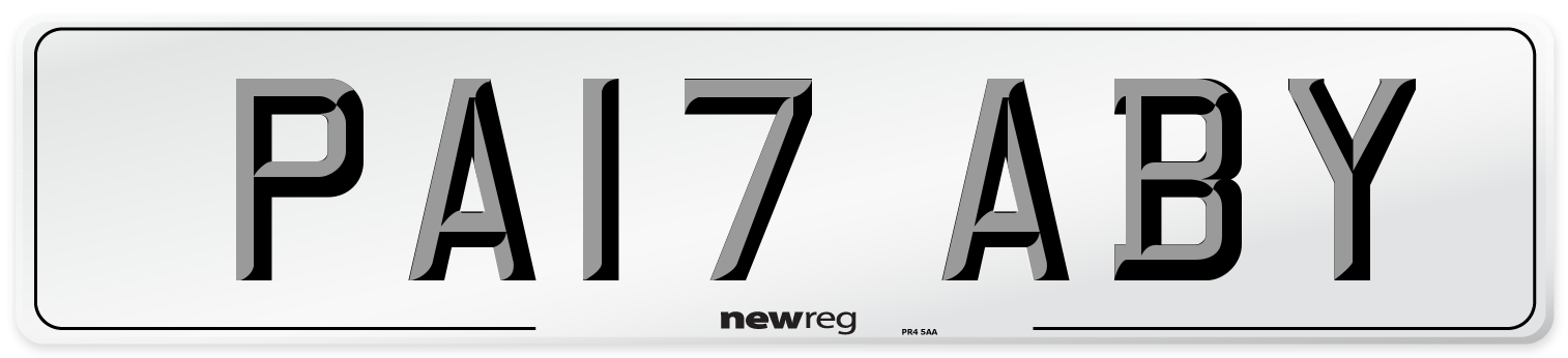 PA17 ABY Number Plate from New Reg